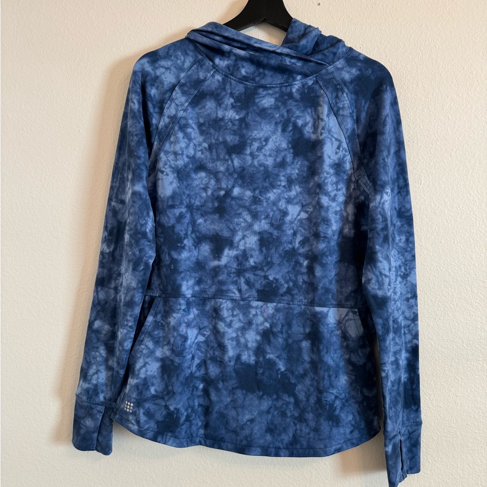 Sale!!!Title Nine Women's Manresa Hoodie Sweatshirt Blue Tie Dye Size Medium